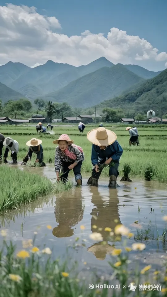 田里突然跳出一只鲸鱼，耕田的村民骑着摩托艇跑了，镜头移动，动态跟随。
 by Hailuo AI Video Generator