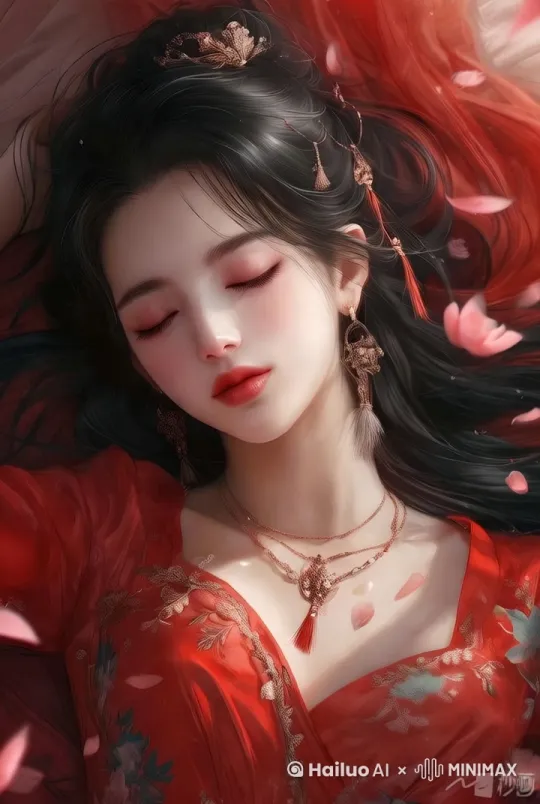 睡得很香甜，呼吸轻微起伏 by Hailuo AI Video Generator