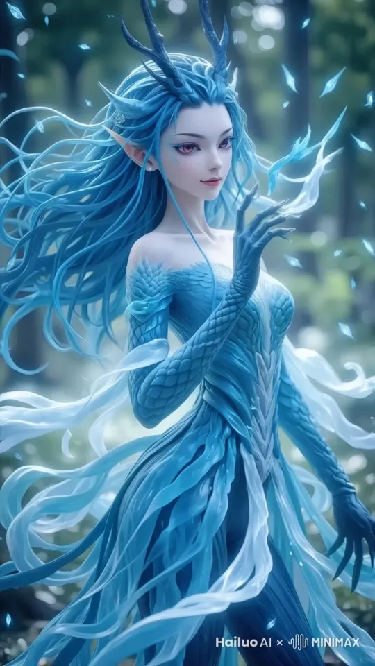 镜头围绕，慢慢推进，微笑，大师作品，光线，迷人，特写 by Hailuo AI Video Generator