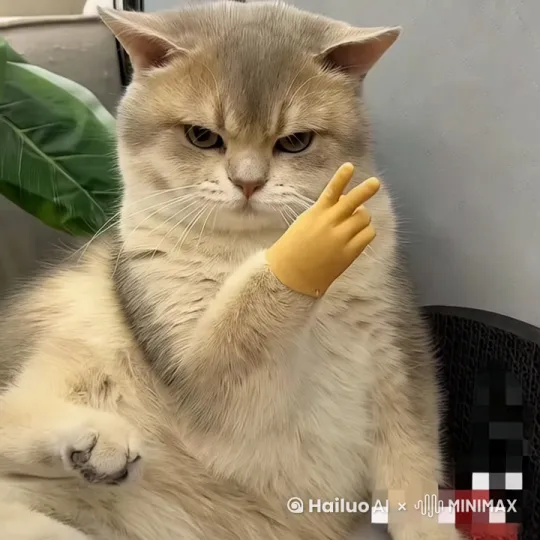 小貓咪的手不停在晃動 by Hailuo AI Video Generator