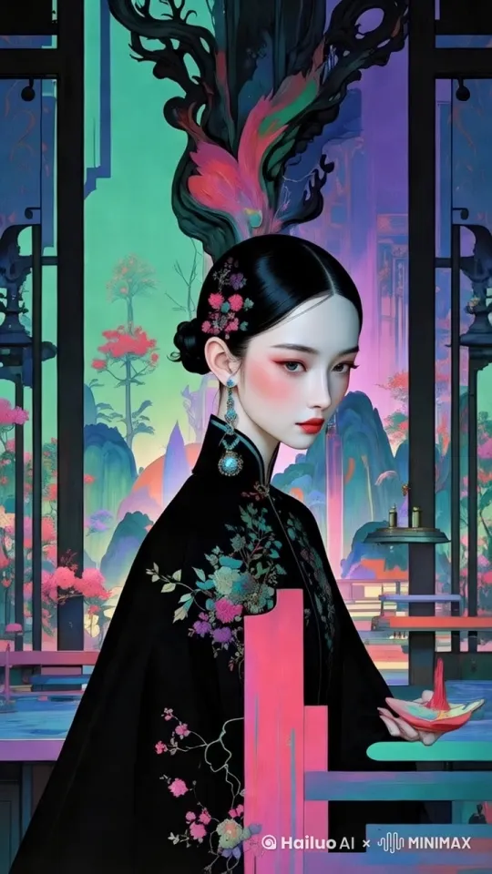 [变焦推进]低头羞涩微微一笑 by Hailuo AI Video Generator