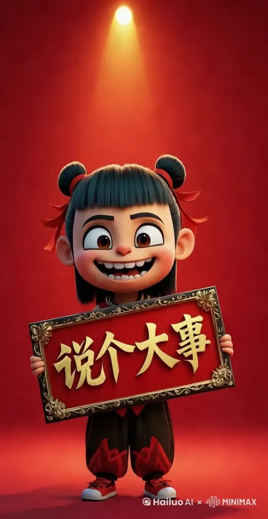 面对镜头，4k高清，近景，人物面部表情特写，人物在滔滔不绝的讲话，生动可爱，人物声音是哪吒之魔童闹海中哪吒原声，说的内容是:无锡房地产今天有大事要发声啦，大家等我消息啊! by Hailuo AI Video Generator