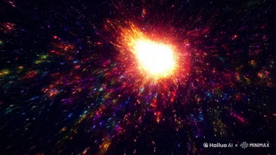 宇宙大爆炸，电影效果 by Hailuo AI Video Generator
