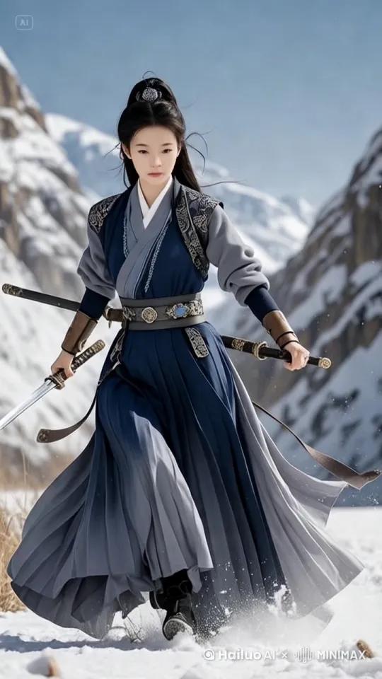 奔向镜头，推进镜头，面部特写，眼睛特写，保持人物一致性 by Hailuo AI Video Generator