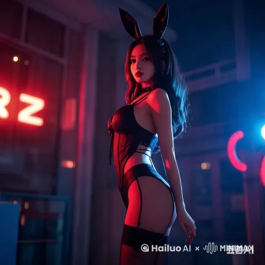 女人张开双手，变身堕落天使，煽动黑色的翅膀，转身飞向漆黑的夜空，一道紫色闪电划破天际，花瓣飘落随风飘荡 by Hailuo AI Video Generator