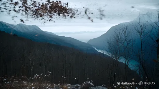 西风叶落花谢，枕刀剑难眠

汝为山河过客，却总长叹伤离别

鬓如霜，一杯浓烈 by Hailuo AI Video Generator