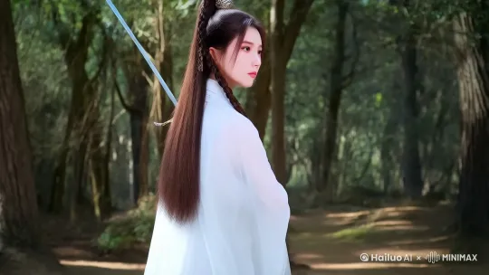 拔剑，转身，舞剑 by Hailuo AI Video Generator