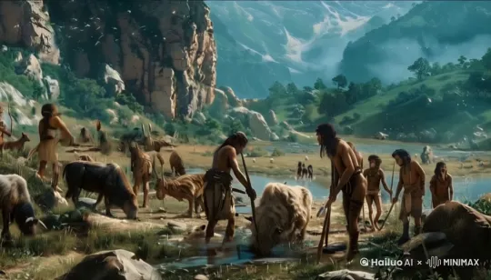 [推出,上升,下摇]男人在劳动，风景秀丽 by Hailuo AI Video Generator