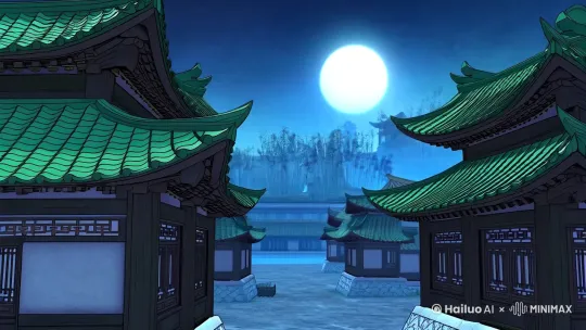 **开场（1分钟）**
- 水墨晕染的月夜，青瓦飞檐的古村全景（沧元图标志性青灰色调）
- 特写祠堂供桌上布满裂纹的青铜古镜，月光透过雕花窗棂在镜面流淌
- 15岁青衣少女姜璃推门而入，腰间符咒随动作轻响（镜头掠过她腕间蛇形银镯）

**触发事件（2分钟）**
- 突然天地震动，窗外圆月染成血红色。竹林结界破碎声如琉璃迸裂
- 九尾妖狐幻影撞破祠堂大门（九条狐尾采用沧元图特有的粒子特效）
- 姜璃掷出符咒形成金色锁链，被妖狐利爪轻易撕碎（灵力光效参考沧元图战斗场面）

**危机升级（2分钟）**
- 回忆闪回：病榻上的母亲将银镯戴在少女腕间"当月光照彻镜面时..."
- 现实中的古镜突然悬浮，镜面映出历代守镜人身影（水墨风灵魂具象化）
- 妖狐利爪贯穿姜璃左肩，血珠滴落镜面绽开红莲状波纹

**高潮觉醒（3分钟）**
- 银镯与古镜共鸣，姜璃长发无风自动（沧元图经典灵力爆发特效）
- 双手结出失传的"太阴封魔印"，月光凝成锁链缠住妖狐（蓝白色光效交织）
- 镜中飞出七十二道符箓组成八卦阵，地面浮现巨大阴阳鱼图案

**决战收尾（2分钟）**
- 姜璃念咒时眼角渗血，发梢开始变得灰白（展现灵力透支的生命燃烧效果）
- 妖狐在月光牢笼中化作青烟，古镜重新沉入祭坛（镜头特写镜面新增的裂痕）
- 晨曦中少女独坐残破祠堂，手中握着断裂的银镯（飘落的银杏叶暗示时间流逝）

**片尾彩蛋**（30秒）
- 月光下镜面忽然泛起涟漪，映出姜璃背后浮现的透明狐耳轮廓（为续集埋下伏笔） by Hailuo AI Video Generator
