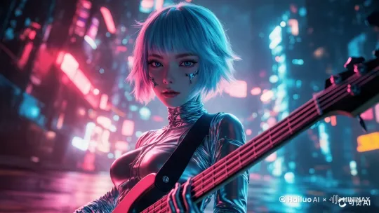 手指弹奏乐器[推出,上升,下摇] by Hailuo AI Video Generator