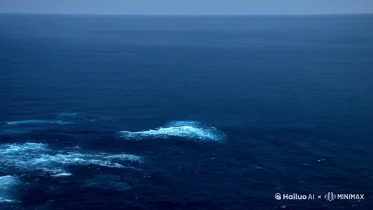 0-1秒：深蓝海面死寂无声，水下暗流隐约翻涌（低频音效铺垫） 1-3秒：导弹头部特写冲破海面，慢镜头展现万吨海水炸裂成菱形水幕（金属摩擦声+压迫性低频震动） 3-4秒：引擎点火红光从水下透射，黑色弹体裹挟蒸汽升空（镜头仰角强化压迫感） 4-5秒：导弹冲破云层仅留尾焰轨迹，画面渐黑浮现“战略威慑·深海无声”标语（消音处理保密细节）视频 S2.0
详细信息
00:03
00:05







即梦-视频生成

03-0614:42 by Hailuo AI Video Generator
