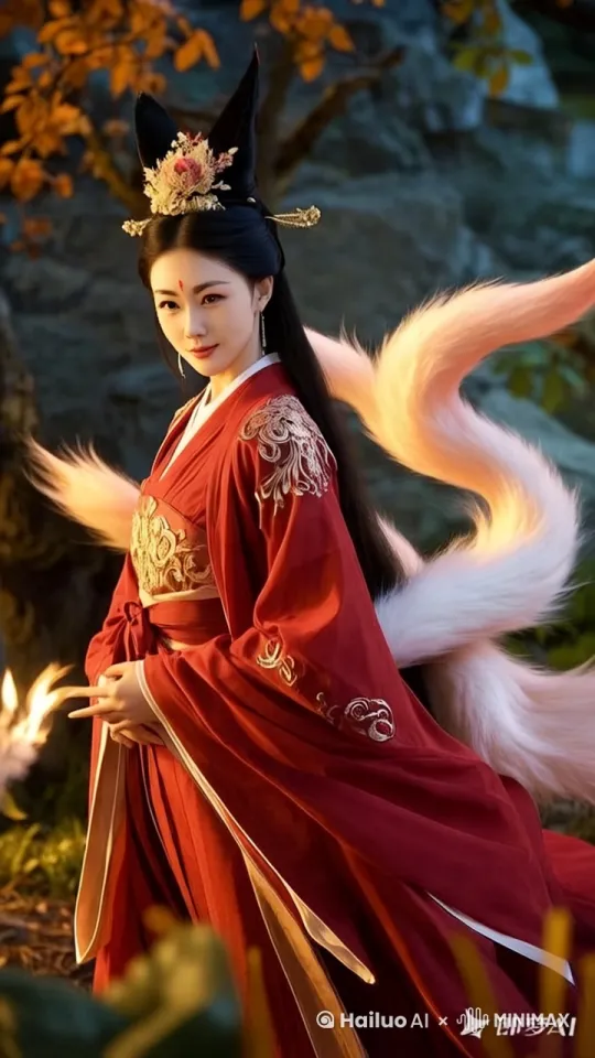 图片中的美女，跳着优雅的中国民族舞曲，过程自然顺滑，严格按照提示词生成[右移,左摇,跟随] by Hailuo AI Video Generator