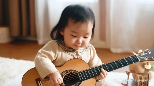 弹着吉他唱着赵雷的《我们的时光》 by Hailuo AI Video Generator
