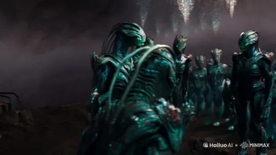 再生人与外星人出现 by Hailuo AI Video Generator