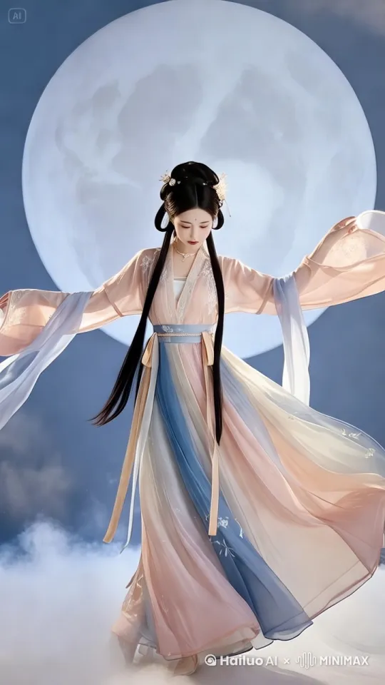 主体动态呈现，美女翩翩起舞，动作优美，细节丰富， by Hailuo AI Video Generator