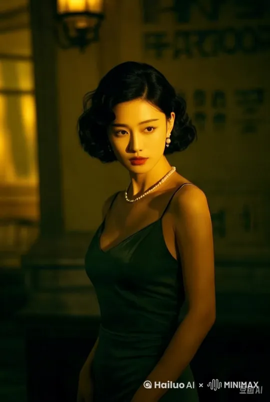 女人转过身来，正对镜头，向前走了一步[右移,左摇,跟随]女人露出微笑，魅力无限。 by Hailuo AI Video Generator