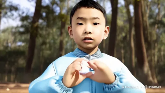 我想扮演火影忍者使用通灵术召唤一直可爱蓝白色的胖胖的英短大猫。 by Hailuo AI Video Generator
