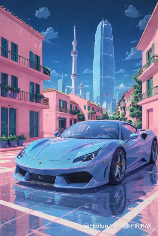 模拟跑车飞速飙车 by Hailuo AI Video Generator