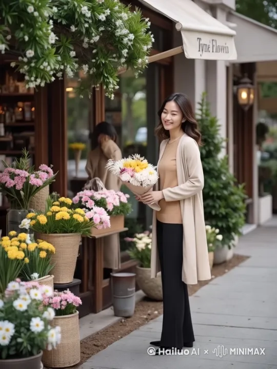 结果花展示，显出38节的愉悦心情 by Hailuo AI Video Generator