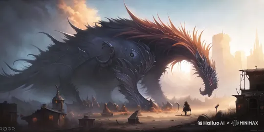 环绕运镜，让它抬头，行走[右移,左摇,跟随]动起来。 by Hailuo AI Video Generator