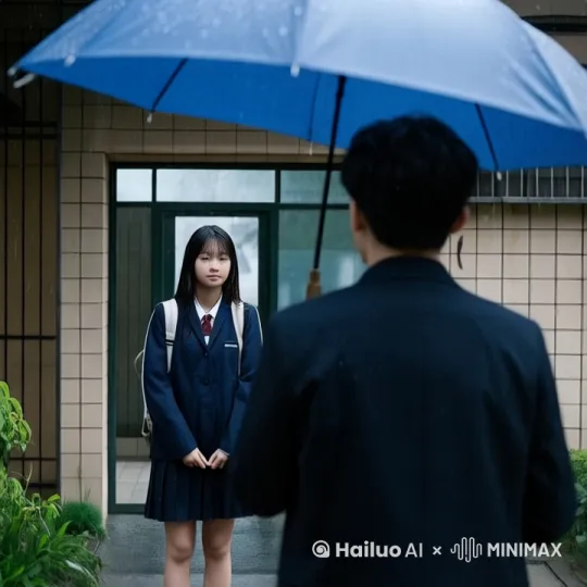 下雨天，男生丢下雨伞，走向女生，最后相拥在一起
 by Hailuo AI Video Generator