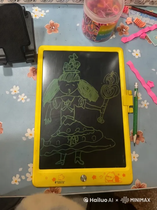 我画完的小公主直接穿越过来，他给我施展了一个变成公主，然后我的公主朋友玩得很开心 by Hailuo AI Video Generator