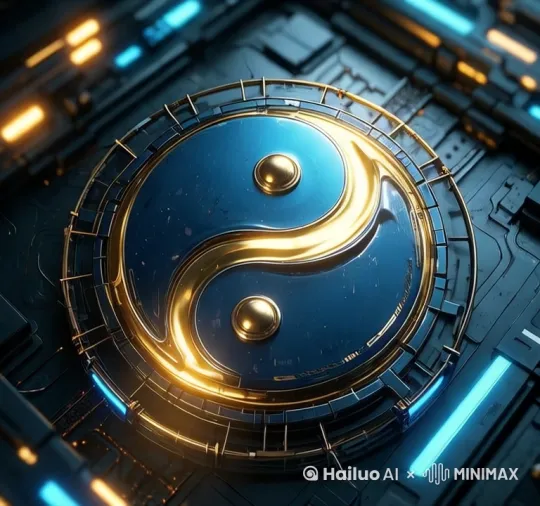 让这张图中间的太极图案按照顺时针旋转，四周不动，速度为每秒半圈 by Hailuo AI Video Generator