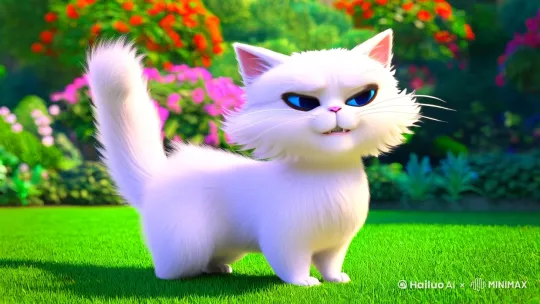 一只小猫和另外一只小猫说：“你没有我可爱。”对方说：“我可不可爱不是你说的算，我有我自己的性格，如果你不喜欢我，可以不要和我做朋友。” by Hailuo AI Video Generator
