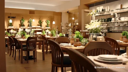 如何营造门店用餐的氛围,才会让顾客更愿意来,更会为你的产品买单,一个死气沉沉的用餐环境,只会导致顾客的流失,所以给门店提供舒缓有温度的用餐氛围非常的重要,一定要让员工学会微笑,不用太夸张,起码让人看起来舒服,话语一定要有温度,那种开口就能产生伤害的员工,那就放他高飞吧,最重要的是,一定要有话语的互动和主动的问询,毕竟做生意最大的目的是给顾客解决问题,只有利他才能利己,你说呢? by Hailuo AI Video Generator