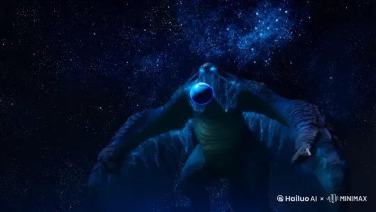 在遥远的宇宙深处，虚空的巨兽科加斯正缓缓睁开它那无尽深渊般的眼睛。它的身躯庞大得超越了任何已知生命的想象，皮肤如同夜空一般深邃，点缀着星辰的光芒。它的存在本身就是宇宙的恐惧，虚空的化身。

科加斯的每一次呼吸都带着吞噬一切的意志，它那巨大的爪子轻轻一挥，便能撕裂空间，将一颗颗行星纳入自己的胃中。现在，它将目光投向了一颗蔚蓝色的行星——地球。

随着科加斯的接近，地球上的生灵开始感到一种前所未有的压迫感。天空变得昏暗，海洋掀起巨浪，地震和风暴接踵而至。人类和动物们惊恐地望着天空，不知道这股来自虚空的恐惧将会带来怎样的末日。

然而，在这绝望的时刻，一群勇敢的战士站了出来。他们来自不同的国家，拥有不同的信仰，但此刻，他们只有一个共同的目标——阻止科加斯，保护他们的家园。

这些战士驾驶着最先进的战舰，冲向虚空的边缘，与科加斯展开了殊死的战斗。他们的勇气和牺牲感动了宇宙，连星辰都为之闪烁。

最终，在一次壮烈的撞击中，战士们成功地将科加斯从地球的轨道上推开。虽然他们自己也消失在了无尽的虚空之中，但他们的牺牲换来了地球的和平。

科加斯的阴影虽然暂时离去，但虚空的恐惧永远存在。人类知道，这场战斗只是暂时的胜利，宇宙中还有无数未知的威胁等待着他们。但无论未来如何，他们都已准备好，勇敢面对，永不言弃。 by Hailuo AI Video Generator