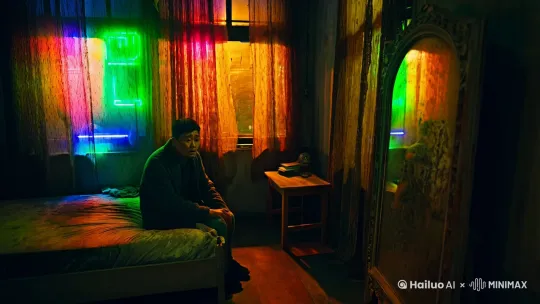 深夜，城市的霓虹透过厚重的窗帘缝隙，洒进狭小的房间。房间里只有一张床、一张桌子和一面古老的镜子。

李明坐在床边，眼神空洞地盯着那面镜子。镜面斑驳，仿佛藏着无数秘密。他总觉得，镜子里有另一个世界，一个他无法触及的世界。

三天前，李明搬进这间公寓。房东是个满脸皱纹的老太太，递给他钥匙时低声说：“晚上别照镜子。”

他没放在心上，直到第一晚。

那天夜里，李明被一阵低语吵醒。声音来自镜子。他起身，靠近镜面，看到一个模糊的身影。那人背对着他，身形与他一模一样。

“你是谁？”李明颤抖着问。

身影缓缓转过身，露出一张与他一模一样的脸，但眼神空洞，嘴角却挂着诡异的微笑。

“我是你。”那人轻声说。

李明惊愕，后退几步，镜子里的他却一步步逼近。

从那天起，每晚他都会被镜中人唤醒。镜中人总是重复着同样的话：“你逃不掉的。”

李明试图逃离这间公寓，但每次他离开，镜中人都会出现在他身边，无论他走到哪里。

今晚，他决定面对。

他站在镜子前，镜中人同样站着，目光冰冷。

“你到底想要什么？”李明嘶哑着问。

镜中人微微一笑，伸出手，穿过镜面，握住李明的手腕。

“你的命。”

李明感到一股巨大的吸力将他拉向镜面。他拼命挣扎，但无济于事。

最终，他被完全拉入镜中，镜面恢复平静，仿佛什么都没发生过。

第二天，房东老太太走进房间，看着空无一人的房间，叹了口气：“又一个。”

她走到镜子前，轻轻抚摸镜面，低声说：“下一个。”

镜面微微颤动，仿佛在回应。 by Hailuo AI Video Generator