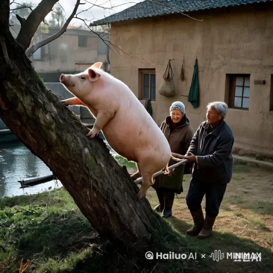 固定镜头，两个人以中国武术中不可思议的动作快速快速不停的的跳跃着扭打在一起，最后全都快速拿出自动步枪，相互射击16K画质，动作连贯自然没有瑕疵 by Hailuo AI Video Generator