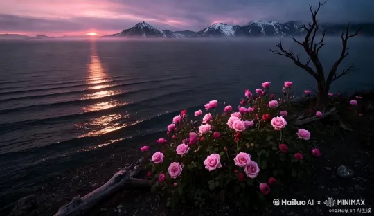 自然运镜，海浪缓缓向岸边[左移,上升] by Hailuo AI Video Generator