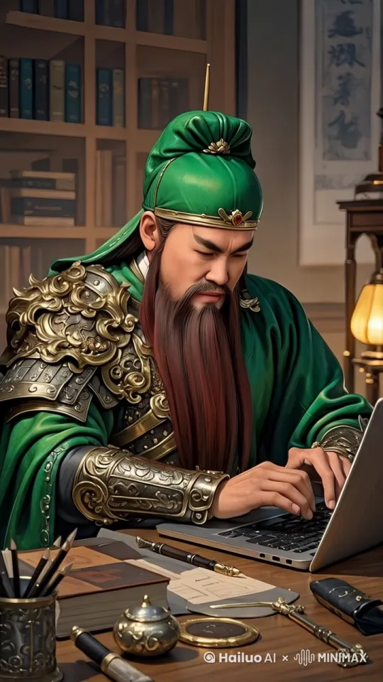 The character is working, typing on the computer, while his mouth is shouting at others. by Hailuo AI Video Generator