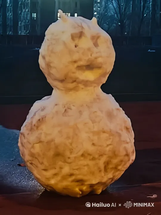 雪人在地上跳来跳去 by Hailuo AI Video Generator