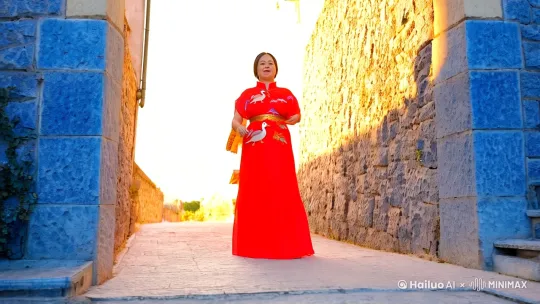 青石巷口 你穿着红兜肚
绣着鸳鸯 像要游进我眼眸
那年夏天 蝉鸣声太稠
你低头 我心跳漏

老槐树下 你缝着红兜肚
针脚细密 缝进多少温柔
月光洒落 你轻轻哼着歌谣
我数着星星 不敢睡着


红兜肚 系着两颗心
一针一线 都是情意
你说要等我 金榜题名
却嫁作他人 泪湿衣襟

红兜肚 褪色成回忆
一针一线 都是叹息
我守着誓言 独自老去
梦里还是 你穿红兜肚的样子 by Hailuo AI Video Generator