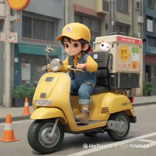 电动车跑起来 by Hailuo AI Video Generator