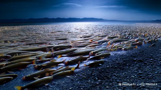 《逆流者》
(青海湖裸鲤洄游纪录片解说词)
【镜头1:月下暗涌】
青海湖的月光被鱼鳍劈成碎银
三百万尾青铜铠甲逆流而上
骨骼里古老基因开始暴动——
每片鳞都在震颤,每滴血都认得归途
砂石磨穿腹部的刹那
把淡水刻进DNA的密码轰然解锁
【镜头2:生死龙门】
鱼群在瀑布前堆积成沸腾的钢水
尾鳍拍打岩壁迸溅出血色星火
被激流掀翻七次的母鱼第八次腾空
鳃盖开裂的弧度恰似新月
那些嵌在石缝里的鳞片
正在长成新的导航坐标
【镜头3:生命绽放】
受精卵坠入砾石间的银河
耗尽最后气力的亲鱼顺流而下
褪色的躯壳掠过自己来时的路
当晨光刺破云层时
细若尘埃的新生命已咬破卵膜
开始丈量父辈用血肉标记的河床
【数据震撼】
- 回溯里程:最远洄游62公里,相当于人类游泳3900公里
- 垂直落差:5米瀑布=人类攀登珠峰垂直高度3次
- 种群献祭:70%亲鱼完成产卵后死亡
【文案点睛】
用"青铜铠甲"与"血色星火"构建金属与血肉的意象碰撞,将生物本能升华为史诗征途。特写鱼鳃开合频率与瀑布流速的数学关系,揭示进化赋予的生命力学。结尾镜头从鱼卵显微视角拉升至卫星云图,展现生命循环与地质运动的同频震颤。
建议搭配藏语长调吟唱,以人声模拟水流与鱼群摩擦的声纹。在产卵瞬间插入0.5秒静默,让观众听见鱼卵破膜的次声波——那是海拔3196米处,最古老的生命心跳。 by Hailuo AI Video Generator
