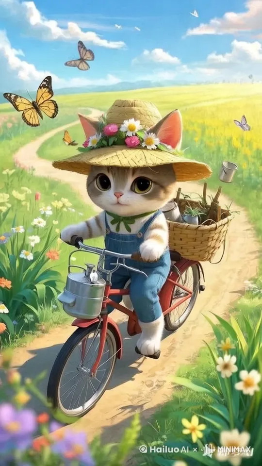小橘今天特别开心，因为它终于学会了骑自行车！它迫不及待地想要在乡间小路上驰骋，感受风从耳边呼啸而过的快感。

“叮铃铃——”小橘按着车铃，欢快地在小路上骑行。它时而加速，时而减速，时而还调皮地松开双手，享受着自由自在的感觉。

突然，一只蝴蝶从小橘眼前飞过，它被蝴蝶美丽的翅膀吸引住了，忍不住扭头去看。就在这时，车轮碾过了一块小石头，车身猛地一歪，小橘连人带车摔倒在地。

“哎呦！”小橘疼得叫出了声，它低头一看，膝盖上擦破了一块皮，渗出了血珠。它想站起来，却发现脚踝也扭伤了，疼得它直咧嘴。

小橘坐在地上，眼泪像断了线的珍珠一样往下掉。它委屈极了，明明刚才还那么开心，现在却摔得这么惨。

“呜呜呜……好疼啊……”小橘抽泣着，用爪子抹着眼泪。 by Hailuo AI Video Generator
