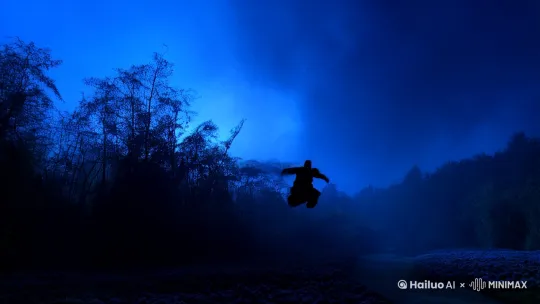 月黑风高，寂静的夜色中，一个黑影悄然穿越林间小道，轻盈如风。此人正是江湖人称的采花大盗——无影。他身形如鬼魅，来去无踪，所到之处，花朵凋零，女子失魂。

这一夜，无影又来到了一座庄园。庄园内，花影重重，香气袭人。无影眼神一亮，嘴角露出狡黠的笑意。他轻手轻脚地跃上墙头，正欲施展轻功进入庄园，却突然感觉一阵冷风袭来。 by Hailuo AI Video Generator