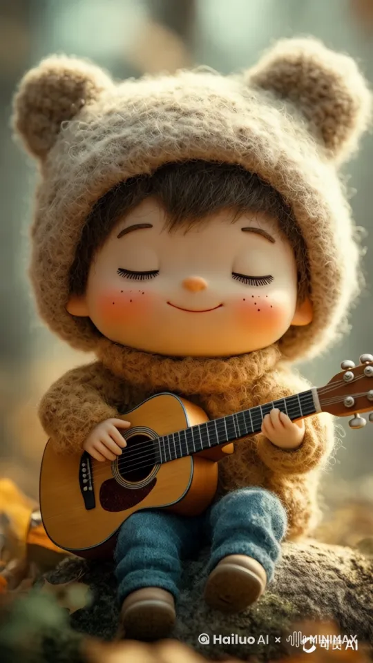 [左移,推进,右摇] 用心的弹吉他。不能出现模糊，扭曲。清晰的手部细节。 by Hailuo AI Video Generator