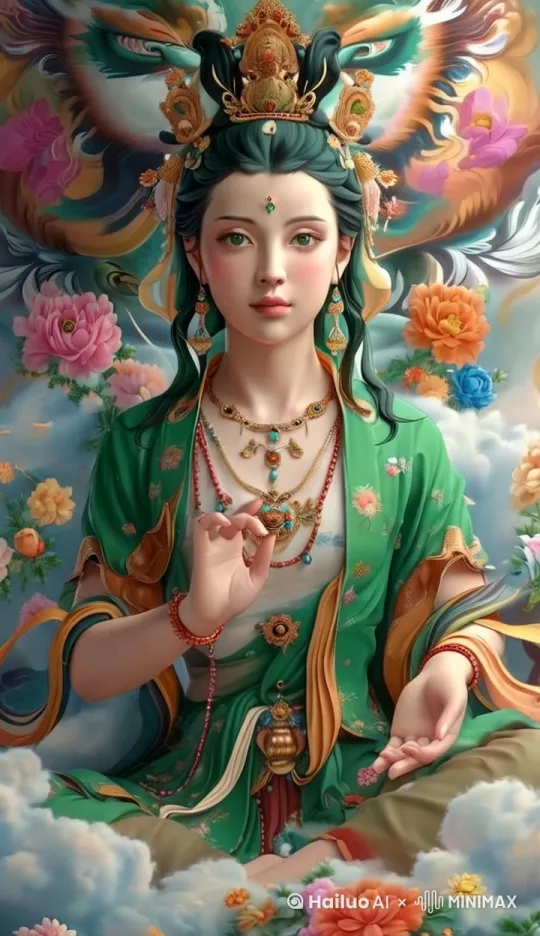 镜头拉远，然后变焦，画面中人物衣袍随风飞舞，云层翻滚 by Hailuo AI Video Generator