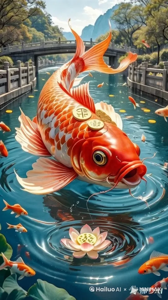 鲤鱼水中游 by Hailuo AI Video Generator