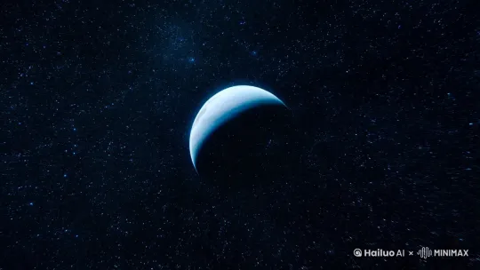 背景为太空,在空荡荡的宇宙中,地球慢慢显现。镜头慢慢往后转,一艘星际方舟的轮廓在星尘雾霭中如同跃动的液态金属,当它掠过脉冲星的伽马射线暴时,整个舰体会瞬间折射出十二维几何体的投影。主舰身采用非欧几里得曲面构造,从任何角度观察都会产生视界错觉——前一刻是优雅的剑鱼式流线体,下一秒却在量子观测中坍缩成蜂巢状的多面体。 by Hailuo AI Video Generator