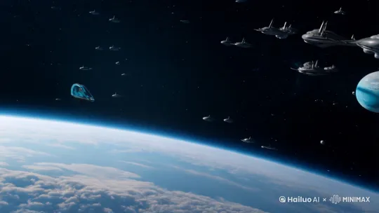 我在太空中飞行的视频 by Hailuo AI Video Generator