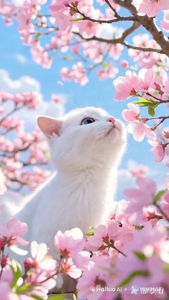 猫咪张嘴说话，可爱一点 by Hailuo AI Video Generator