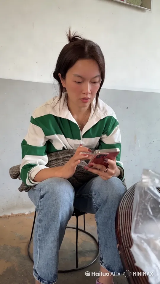 小妞在沙滩上喝完酒醉了 by Hailuo AI Video Generator