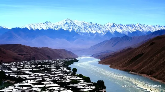 在青藏高原的雪山之巅，在长江黄河的奔流之中，在江南水乡的烟雨朦胧里，中华大地的每一寸土地都在诉说着一个永恒的主题：这是一片被自然眷顾的土地，这是一方被文明浸润的沃土。五千年的文明史，在这片广袤的大地上留下了深深的印记，而大自然的神奇造化，更赋予了这片土地无与伦比的壮美与灵秀。中华民族的精神气质，正是在与这片土地的对话中逐渐形成，在山水之间找到了永恒的精神家园 by Hailuo AI Video Generator