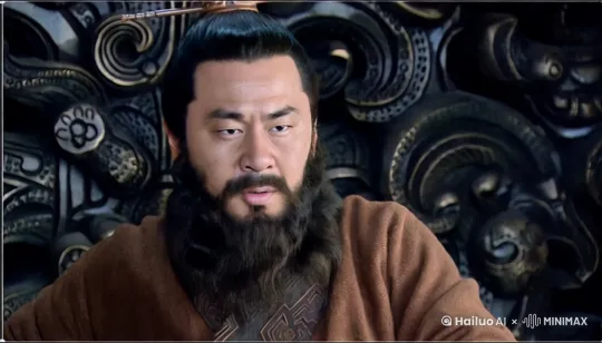 让图片中的人物右手夹着雪茄放到嘴里，并站起来 by Hailuo AI Video Generator