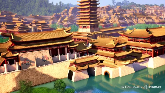 提示词：阿房宫：AI重现秦始皇的奢华宫殿
内容方向：
通过AI技术还原阿房宫的宏伟建筑群，展现其作为秦始皇奢华宫殿的辉煌景象。结合历史文献与3D建模，重现宫殿的布局、装饰细节以及传说中的“覆压三百余里”的规模。

关键词：
阿房宫、秦始皇、AI还原、3D建模、奢华宫殿、历史辉煌。 by Hailuo AI Video Generator